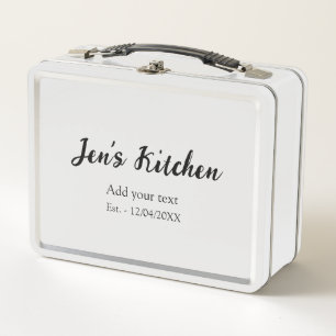 Küche Name Jahr eigenen Text hinzufügen Name benut Metall Brotdose