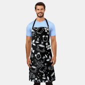 Küche niedlicher Teekaffee schwarz-weiß Schürze (Getragen)