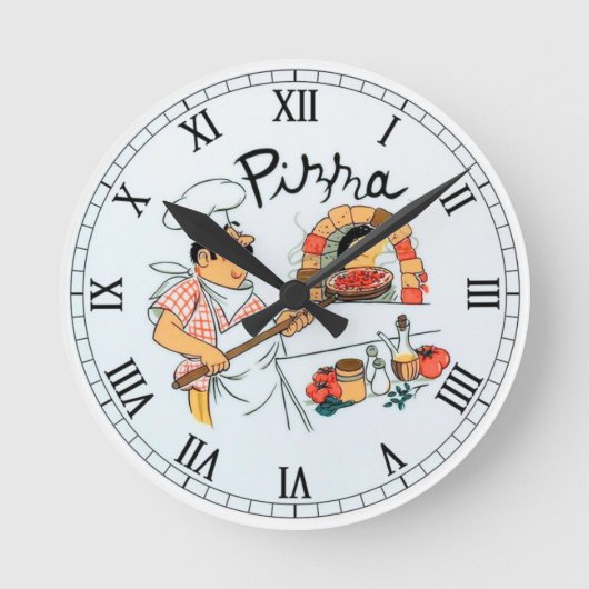 Küche oder Restaurant Runde Wanduhr (Vorderseite)