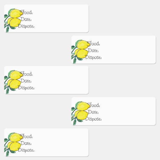 Küche Organisation Lemon Food Labels Etiketten (Gruppe)