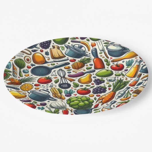 Küche. Pappteller (Schrägansicht)