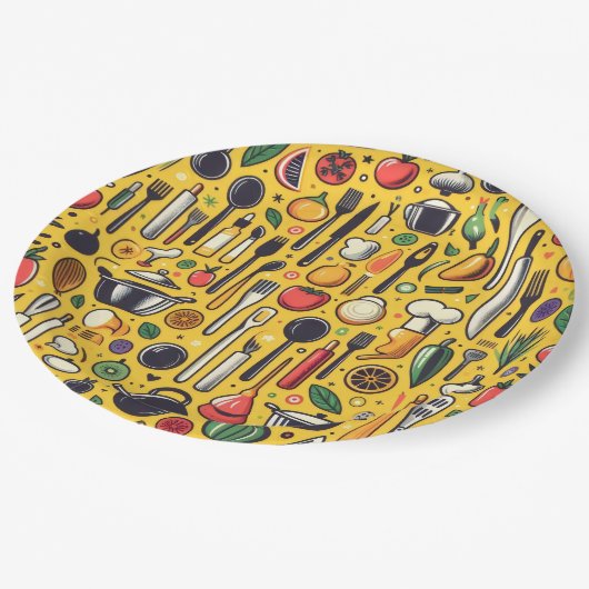 Küche. Pappteller (Schrägansicht)