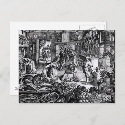 Küche Räume Postkarte (Vorne/Hinten)