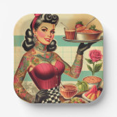 Küche Restaurant Button-up Pappteller (Vorderseite)