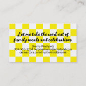 Küche Retro Kochkurs Koch Catering kulinarisch Visitenkarte (Rückseite)