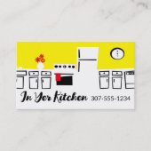 Küche Retro Kochkurs Koch Catering kulinarisch Visitenkarte (Vorderseite)