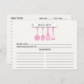 Küche Rosa Utensid Brautparty Weinkarte Postkarte (Vorne/Hinten)