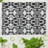 Küche Schwarz-Weiß Geschirrtuch (Gefaltet)