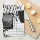 Küche Schwarz-Weiß Geschirrtuch (Viertel Falte)