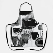 Küche Schwarz-Weiß Schürze (Vorderseite)