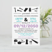 Küche & Tools Wedding Paare Dusche Einladung (Stehend Vorderseite)