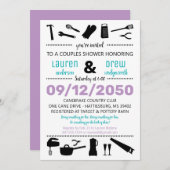 Küche & Tools Wedding Paare Dusche Einladung (Vorne/Hinten)