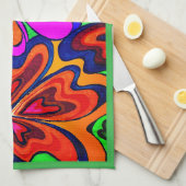 KÜCHE TOWEL "BLUME POWER" GESCHIRRTUCH (Viertel Falte)