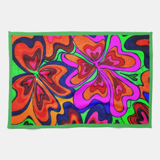 KÜCHE TOWEL "BLUME POWER" GESCHIRRTUCH (Horizontal)