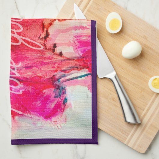 KÜCHE TOWEL "I LIEBE YOU" GESCHIRRTUCH (Viertel Falte)