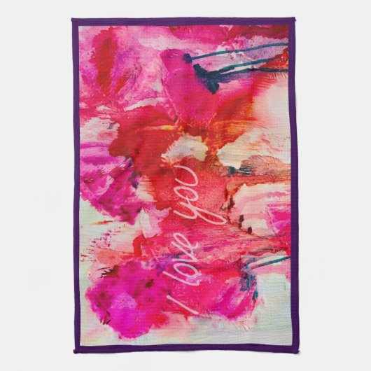 KÜCHE TOWEL "I LIEBE YOU" GESCHIRRTUCH (Vertikal)