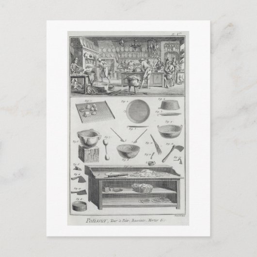 Küche und Ausstattung des Bäckers, aus dem "Encycl Postkarte (Vorderseite)