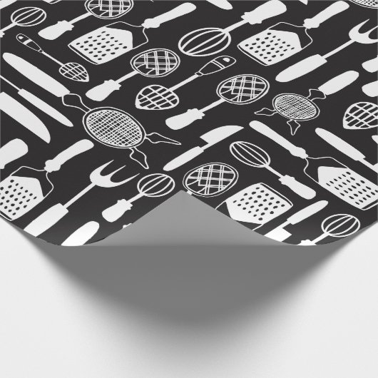 Küche Utensil Muster Geschenkpapier (Ecke)