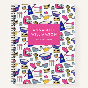 Küche Utensils Koch Backkuchen Backrezepte Notizblock