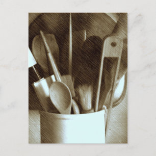 Küche Utensils Postkarte