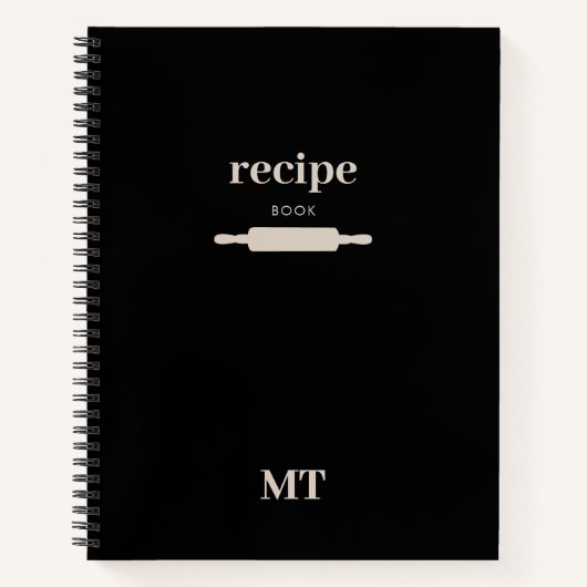 Küche Utensils Rolling Button Rezept Kochbuch Notizblock (Vorderseite)