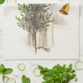 KÜCHE: VINTAGE CHRISTMAS ANGEL GESCHIRRTUCH (Gefaltet)