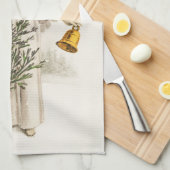 KÜCHE: VINTAGE CHRISTMAS ANGEL GESCHIRRTUCH (Viertel Falte)