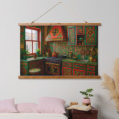 KÜCHE Wandteppich Mit Holzrahmen (Schlafzimmer)