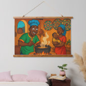 KÜCHE Wandteppich Mit Holzrahmen (Schlafzimmer)