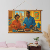 KÜCHE Wandteppich Mit Holzrahmen (Schlafzimmer)
