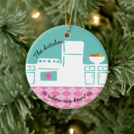 Küche, wo mein Herz ist Bäcker Küche Weihnachten Keramik Ornament