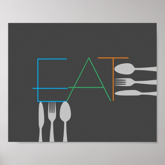 Küche Zitat Kunst Moderne essen Poster (Vorne)