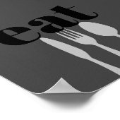 Küche Zitat Kunst Moderne essen Poster (Ecke)