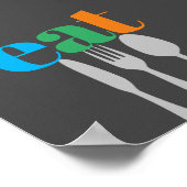 Küche Zitat Kunst Moderne essen Poster (Ecke)