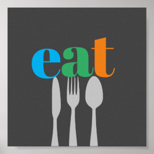 Küche Zitat Kunst Moderne essen Poster