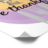 Küche Zitat modern sein dankbar Wort Kunst Poster (Ecke)