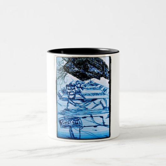 KÜCHE ZWEIFARBIGE TASSE (Mittel)