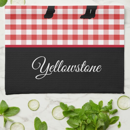 Küchec$tuch-yellowstone-Wolf Geschirrtuch (Gefaltet)