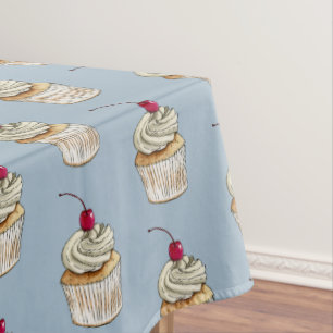 Kuchen-Aquarell-Illustrations-Muster Tischdecke