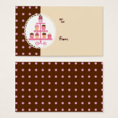 Kuchen auf einem Ständer (braun/creme) (Vorne & Hinten)