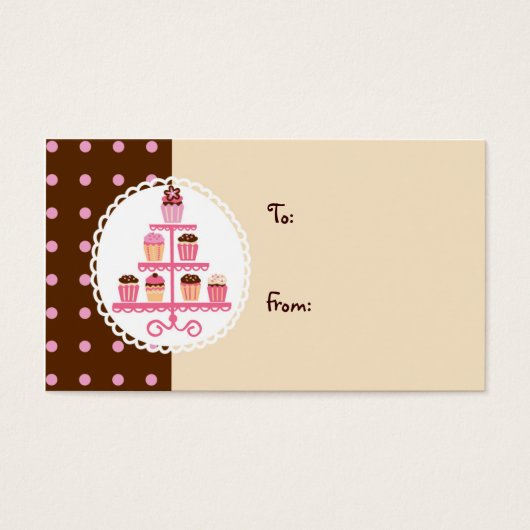 Kuchen auf einem Ständer (braun/creme) (Vorderseite)