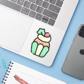 Kuchen Aufkleber (Laptop mit iPhone)