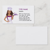 Kuchen-Bäcker-Visitenkarte in TAN Visitenkarte (Vorne/Hinten)