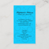 Kuchen-Bäckerei-Blau Visitenkarte (Rückseite)