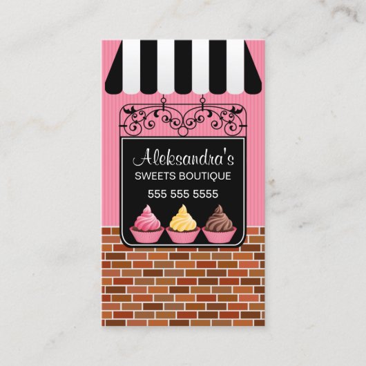 Kuchen-Bäckerei-Butike Visitenkarte (Vorderseite)