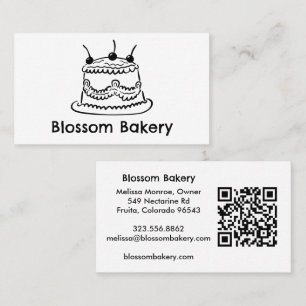 Kuchen Bäckerei Dessert Catering INDIVIDUELLER QR Visitenkarte