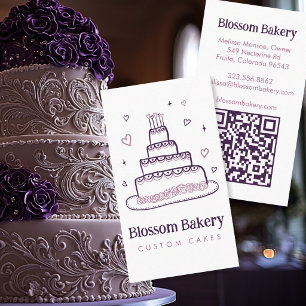 Kuchen Bäckerei Dessert Catering INDIVIDUELLER QR Visitenkarte