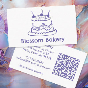 Kuchen Bäckerei Dessert Catering INDIVIDUELLER QR  Visitenkarte