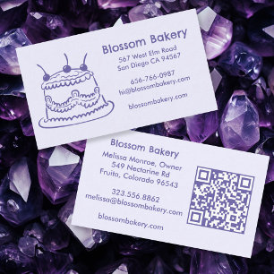 Kuchen Bäckerei Dessert Catering INDIVIDUELLER QR Visitenkarte