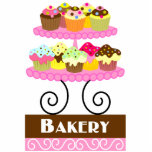 Kuchen-Bäckerei Freistehende Fotoskulptur<br><div class="desc">© Persönlichkeit des öffentlichen Lebens-Entwürfe 2010. Yummy kleine Kuchen auf einer Anzeigenbehälter-Fotoskulptur.  Groß für ein Bäckereigeschäft.</div>